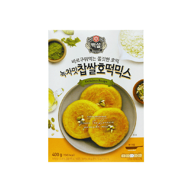 CJ BEKSUL Glutinous Rice Cake Mix (Green Tea) 400g (Case 10)