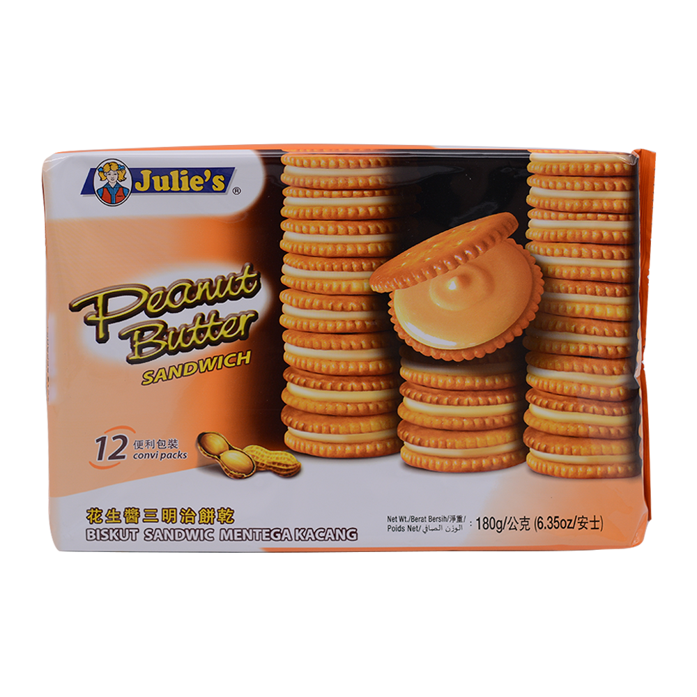 Julies Peanut Butter Sandwich Biscuit 180g - Longdan Online Supermarket