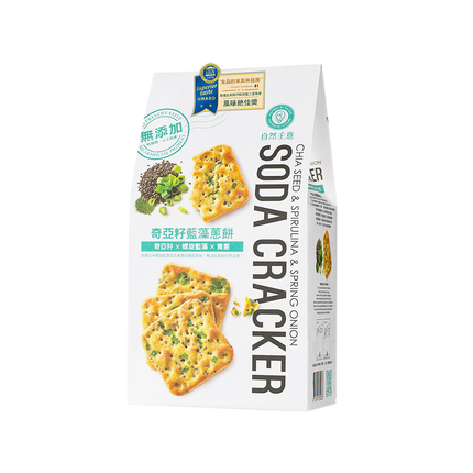 Natural Idea Soda Cracker Spirulina & Spring Onion (Light) 108g - Longdan Official Online Store