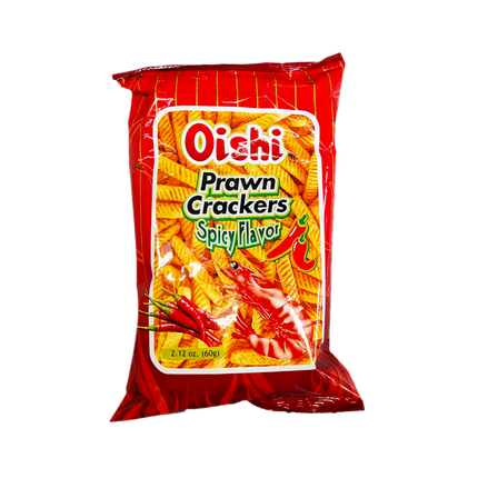 OISHI Prawn Crackers Spicy 60g - Longdan Official