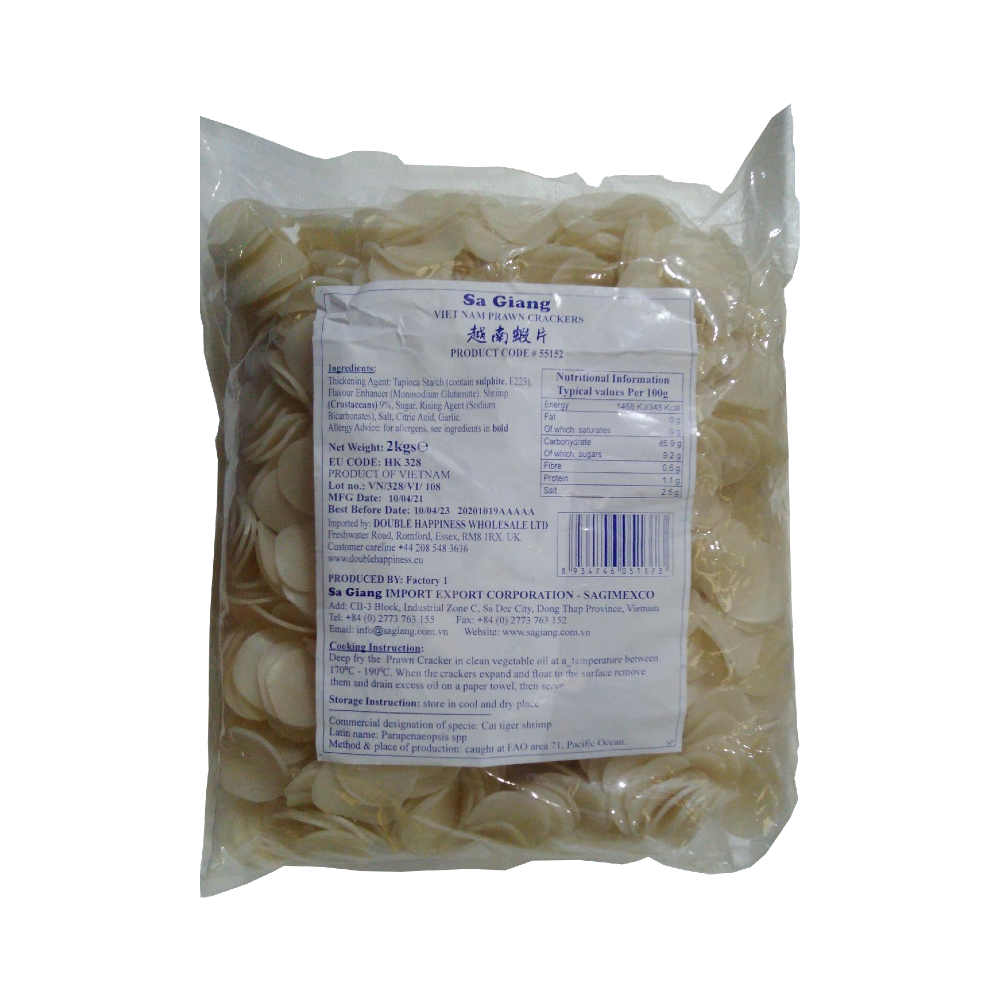 SA GIANG Prawn Crackers 2kg (Case 6)