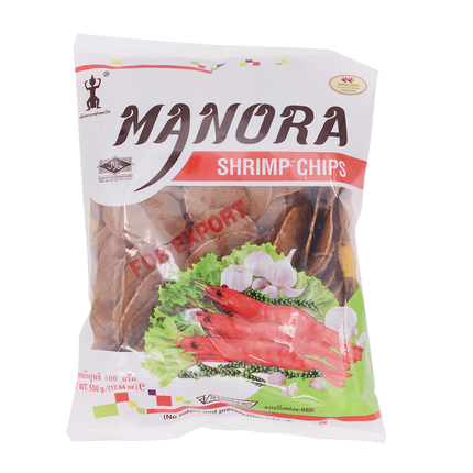 MANORA Uncooked Shrimp Chips 500g (Case 20)