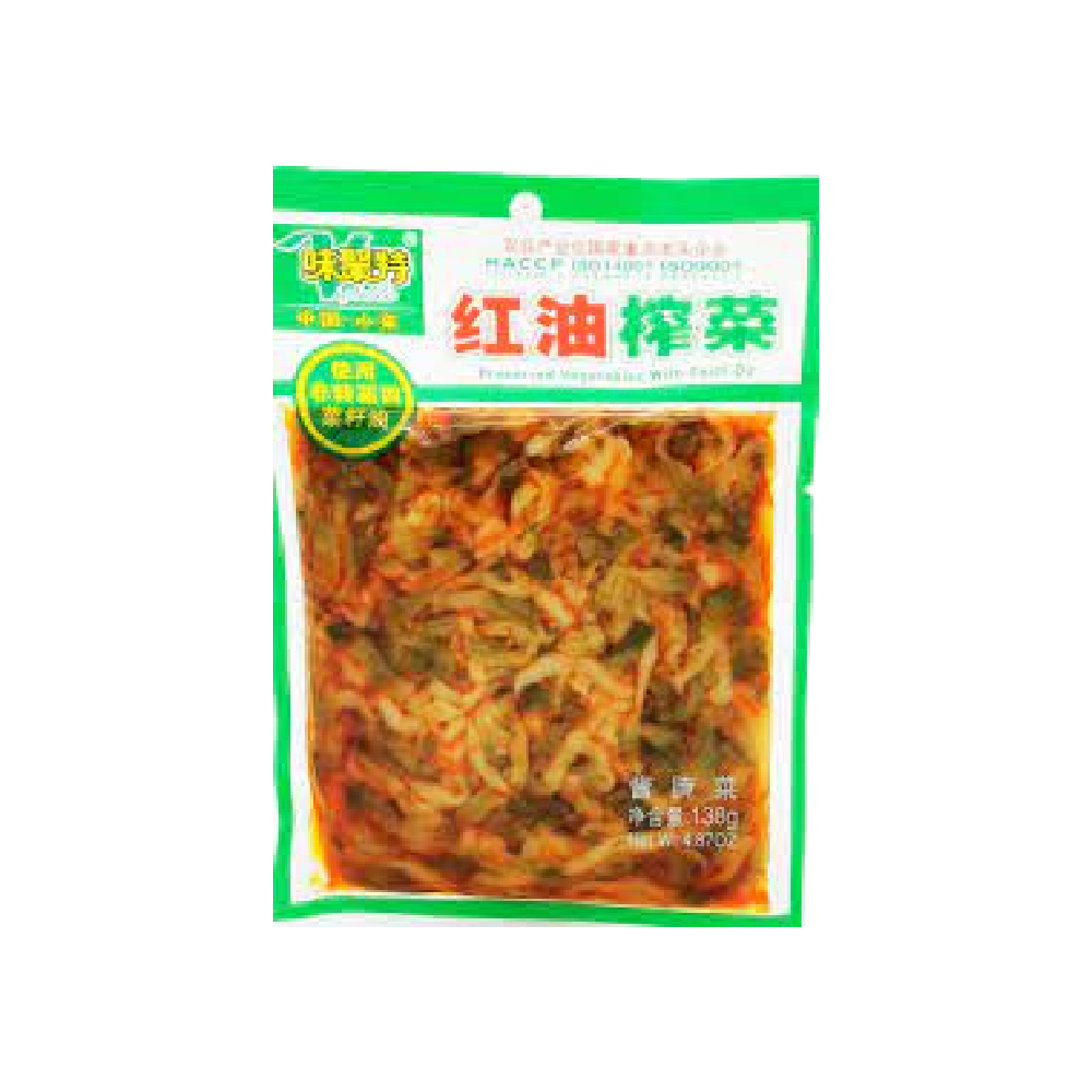 WEIJUTE Preserved Vegetable with Chilli Oil 138g (Case 40)
