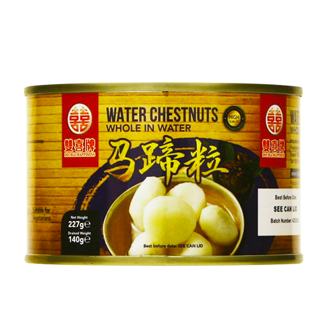 DOUBLE HAPPINESS Water Chestnuts Whole In Water 227g - Longdan Official