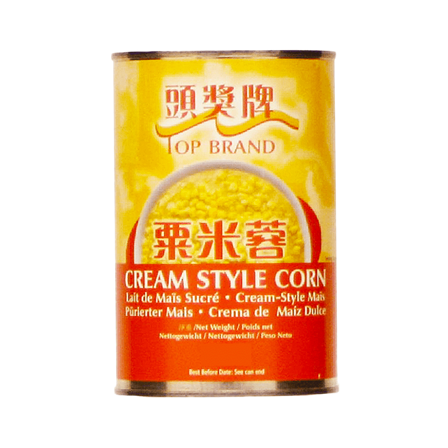 TOP BRAND Cream Style Sweet Corn 418g (Case 12)