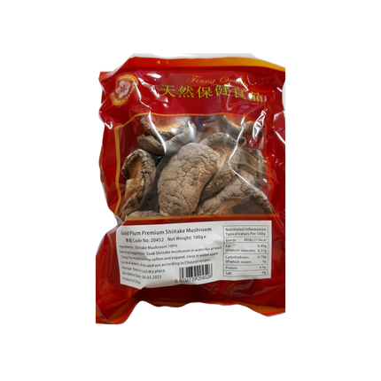 GOLD PLUM Premium Shiitake Mushroom 100g - Longdan Official