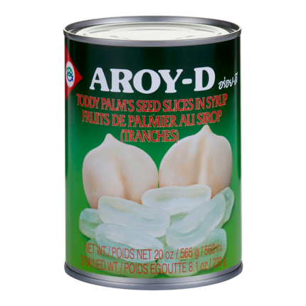 AROY-D Canned Toddy Palm in Syrup (Slice) 565g (Case 24)