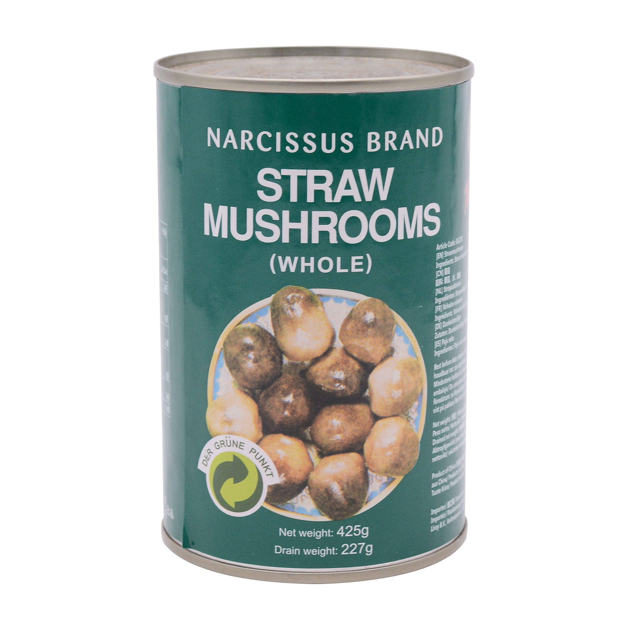 Narcissus Straw Mushroom 425g - Longdan Online Supermarket