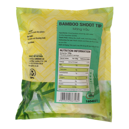 Longdan Dried Bamboo Shoot Tip 500G (Case 20)