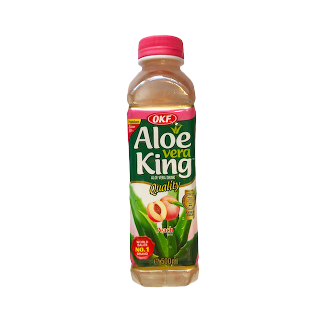 OKF Aloe Vera Juice Peach 500ml (Case 20)