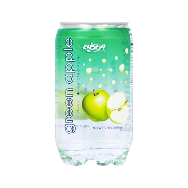 ELISHA AERATED Water Green Apple Flv 350ml - Longdan Official