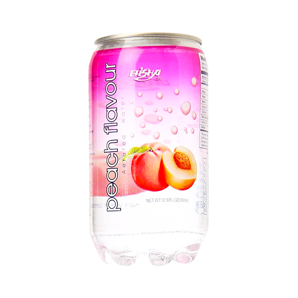 ELISHA AERATED Water Peach Flv 350ml - Longdan Official
