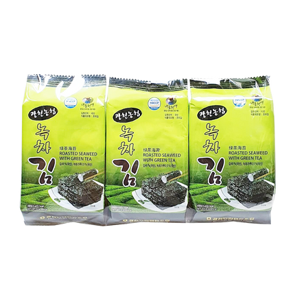 NONGHYUP Roasted Green tea Nori Cut (3ea) 12g - Longdan Official