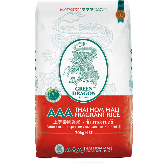 GREEN DRAGON Thai Fragrant Rice 20kg (Unit)