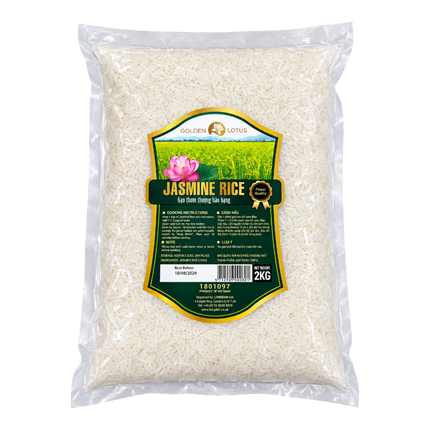 Golden Lotus Jasmine Rice 2kg (Case 5)