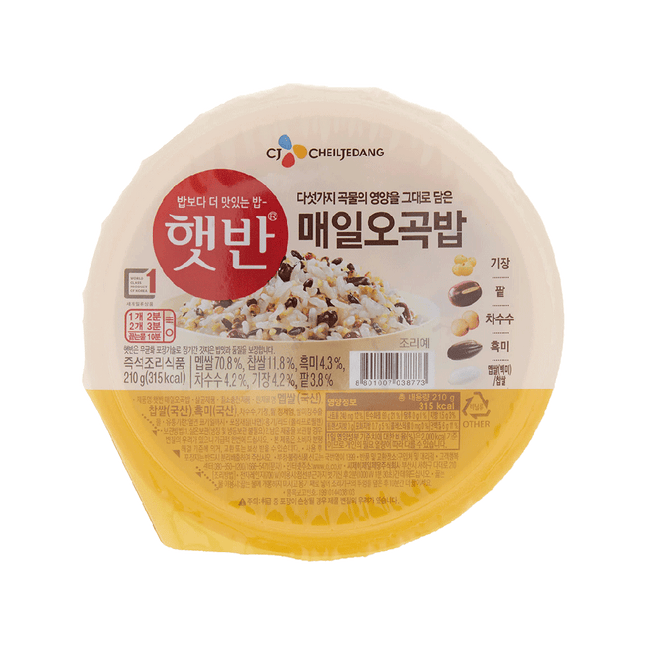 CHEIL JEDANG Bibigo Microwavable 5grains Rice (Hat-Ban) 210g (Case 24)