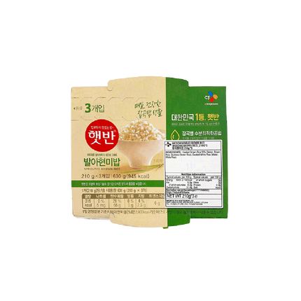 CHEIL JEDANG  Cooked Brown Rice 210gx3 (Case 12)