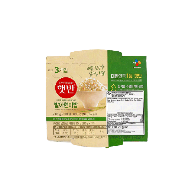 CHEIL JEDANG  Cooked Brown Rice 210gx3 (Case 12)