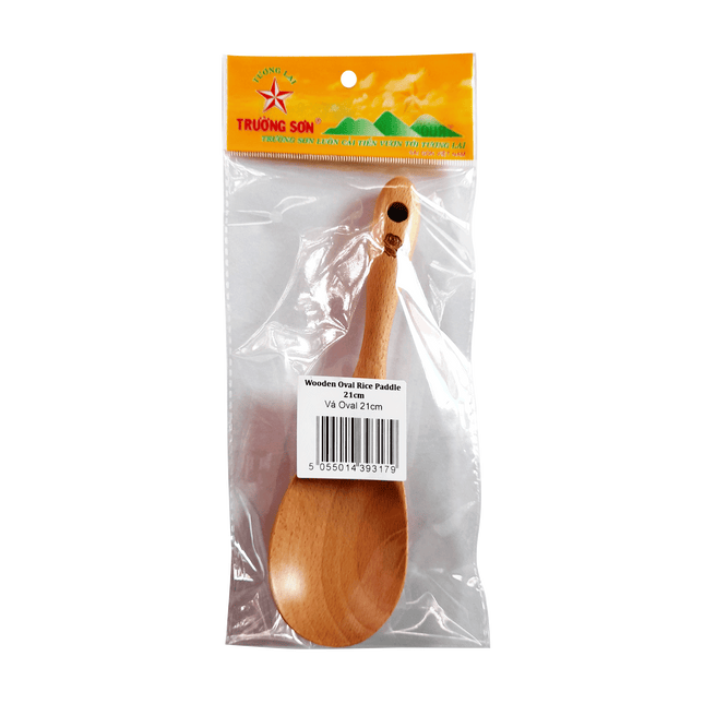 Truong Son Wooden Oval Rice Paddle 21cm (11) - Longdan Online Supermarket