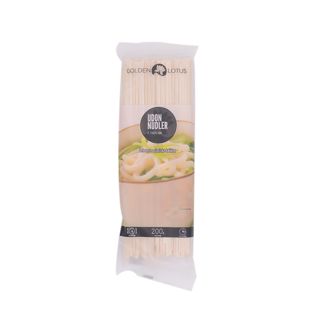 Golden Lotus Nudler, Udon noodles 200g - Longdan Online Supermarket