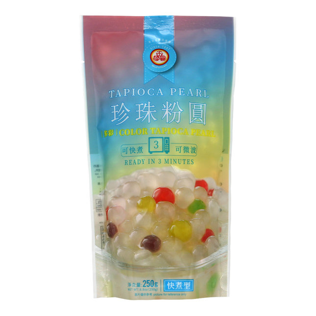 WU FU YUAN Instant Color Tapioca Pearls (3-min) 250g (Case 36)