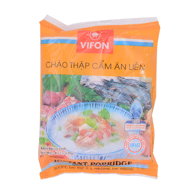 Vifon Inst Rice Porridge Mixed Flavour 50g - Longdan Online Supermarket