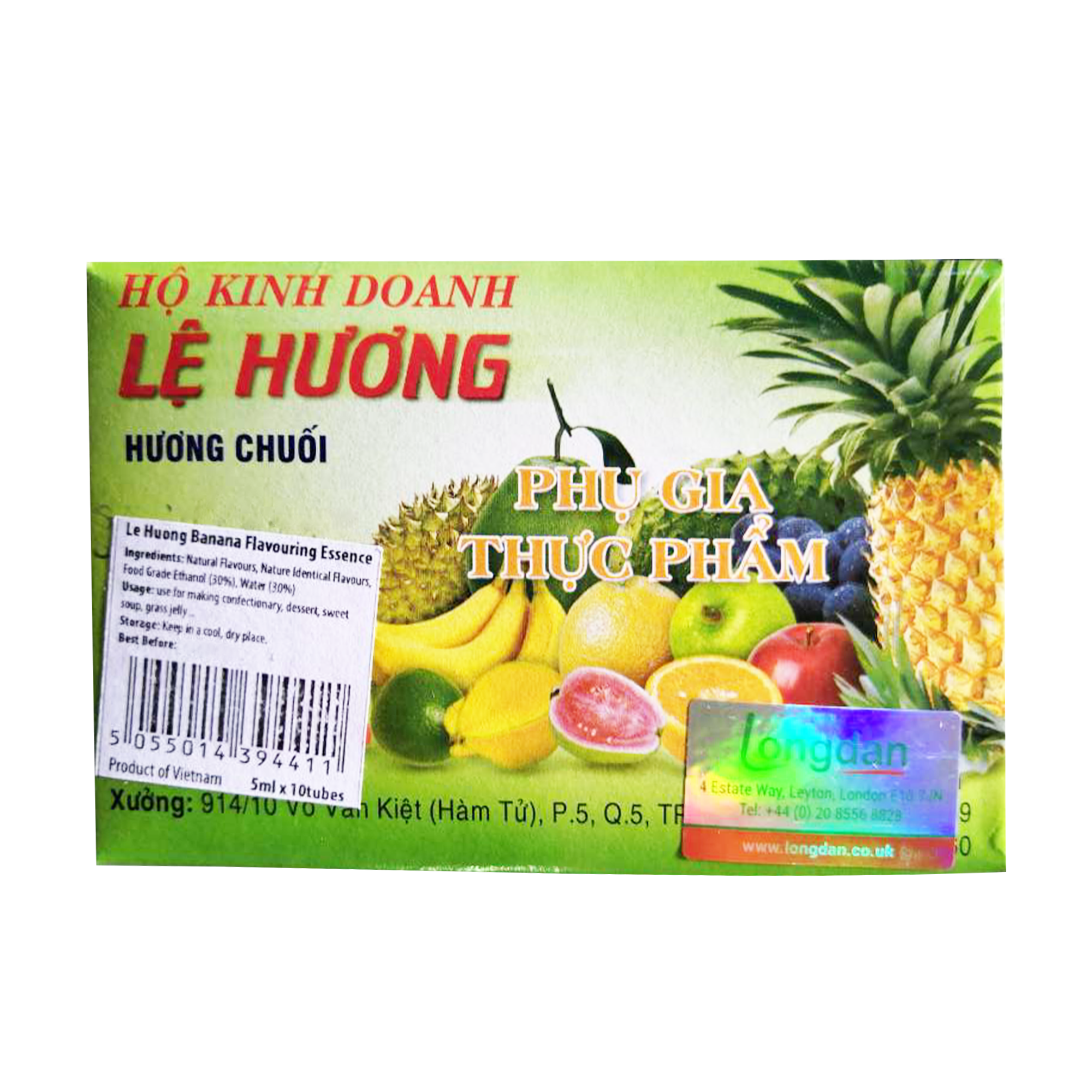 Le Huong Banana Flavouring Essence (5ml x 10 tubes) - Longdan Online Supermarket