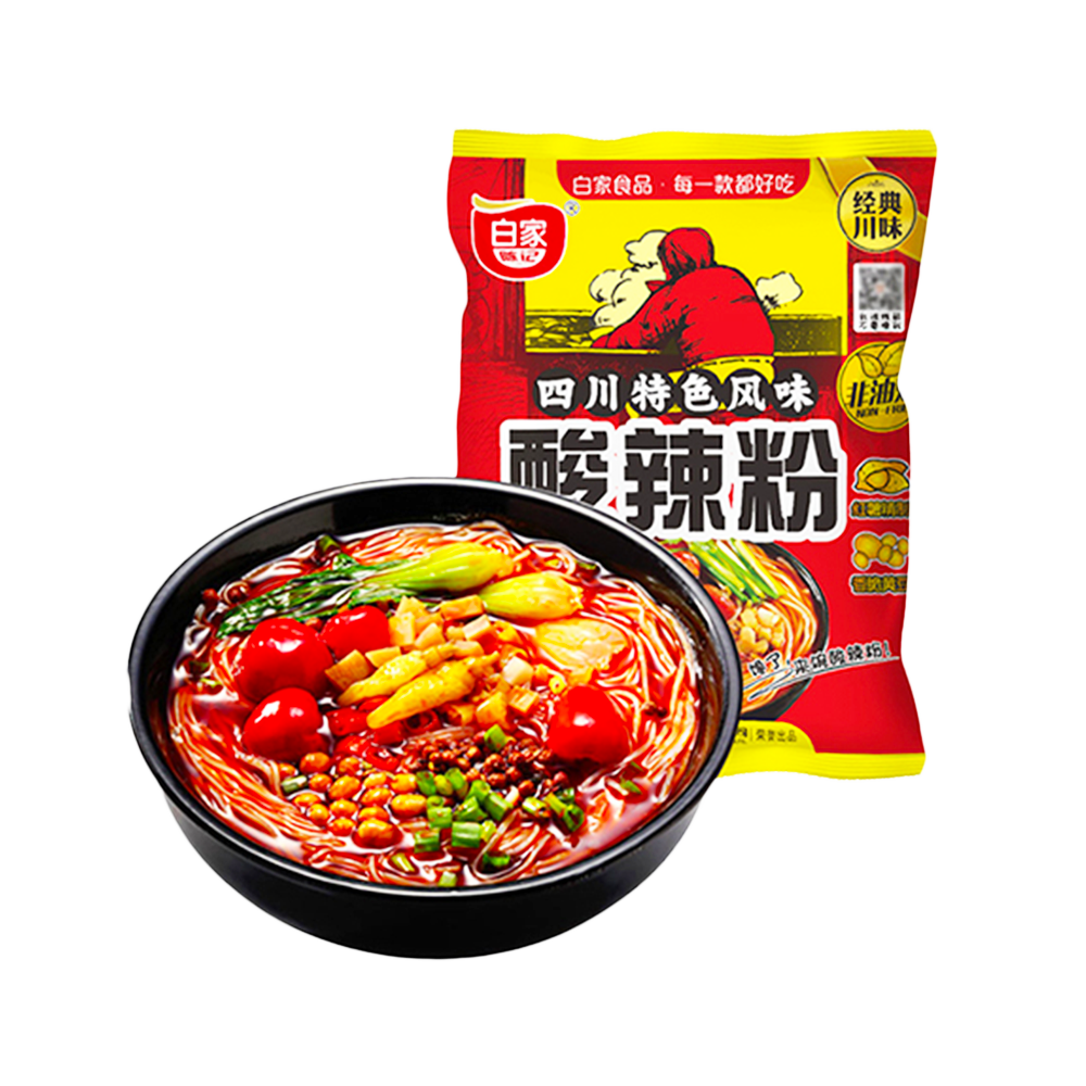 BAI JIA Potato Vermicelli (Bag) - Sour Hot 105g - Longdan Official