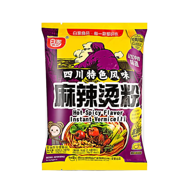 BAI JIA Potato Vermicelli (Bag) - Hot & Spicy 105g - Longdan Official