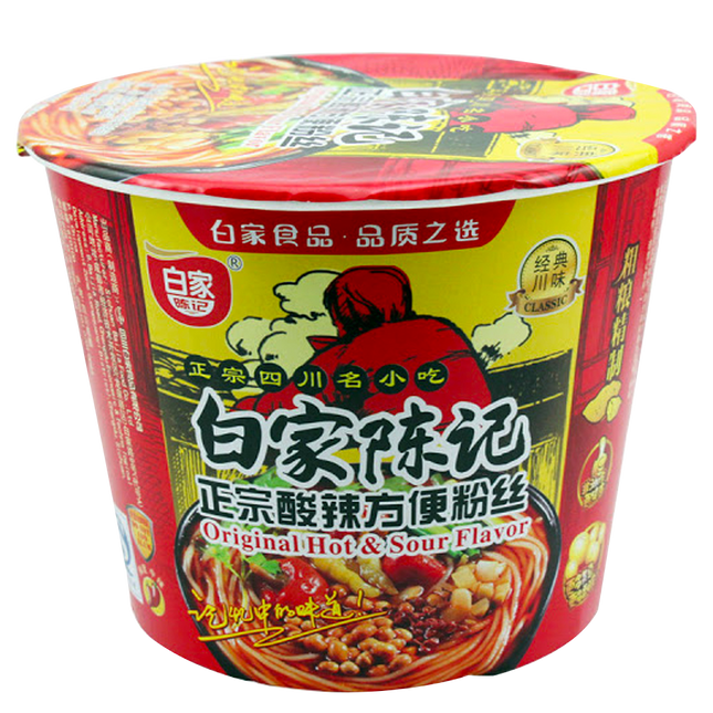 BAI JIA Potato Vermicelli (Bowl) - Sour Hot 105g - Longdan Official
