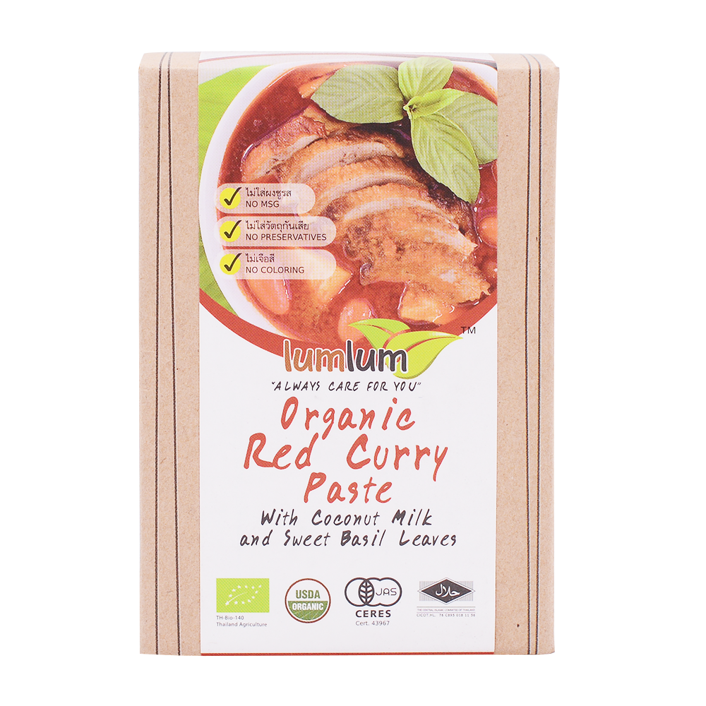 LumLum Organic Red Curry Paste with Coconut Cream 100g - Longdan Online Supermarket