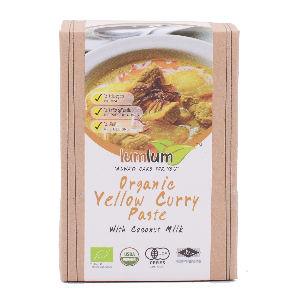 LumLum Organic Yellow Curry Paste with Coconut Cream 100g - Longdan Online Supermarket