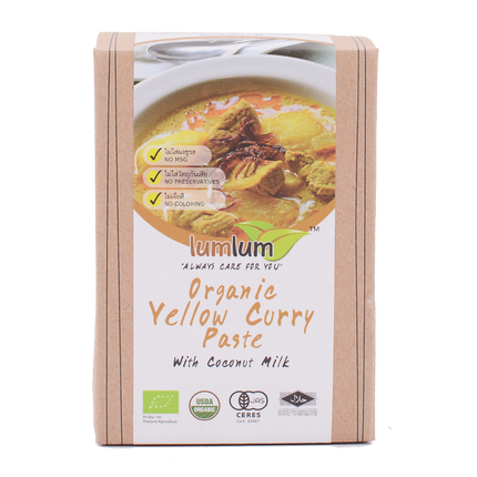 LumLum Organic Yellow Curry Paste with Coconut Cream 100g - Longdan Online Supermarket