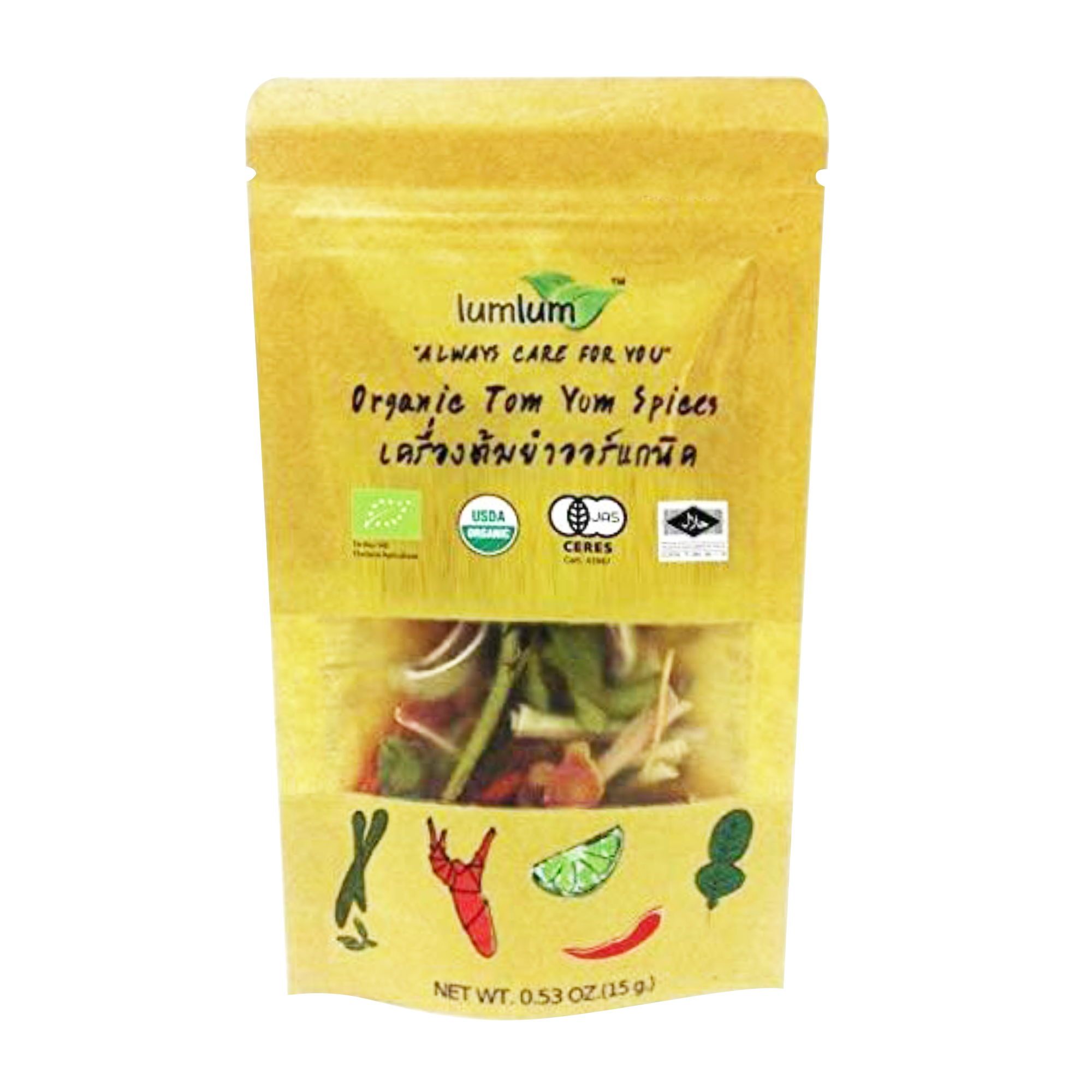 LumLum Organic Tom Yum Spices 15g - Longdan Online Supermarket