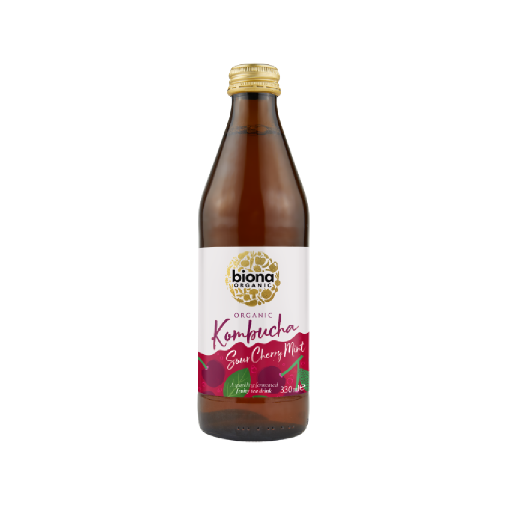BIONA ORG Kombucha Cherry Mint 330ml (Case 6)