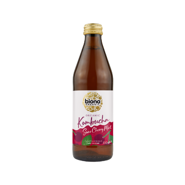 BIONA ORG Kombucha Cherry Mint 330ml (Case 6)