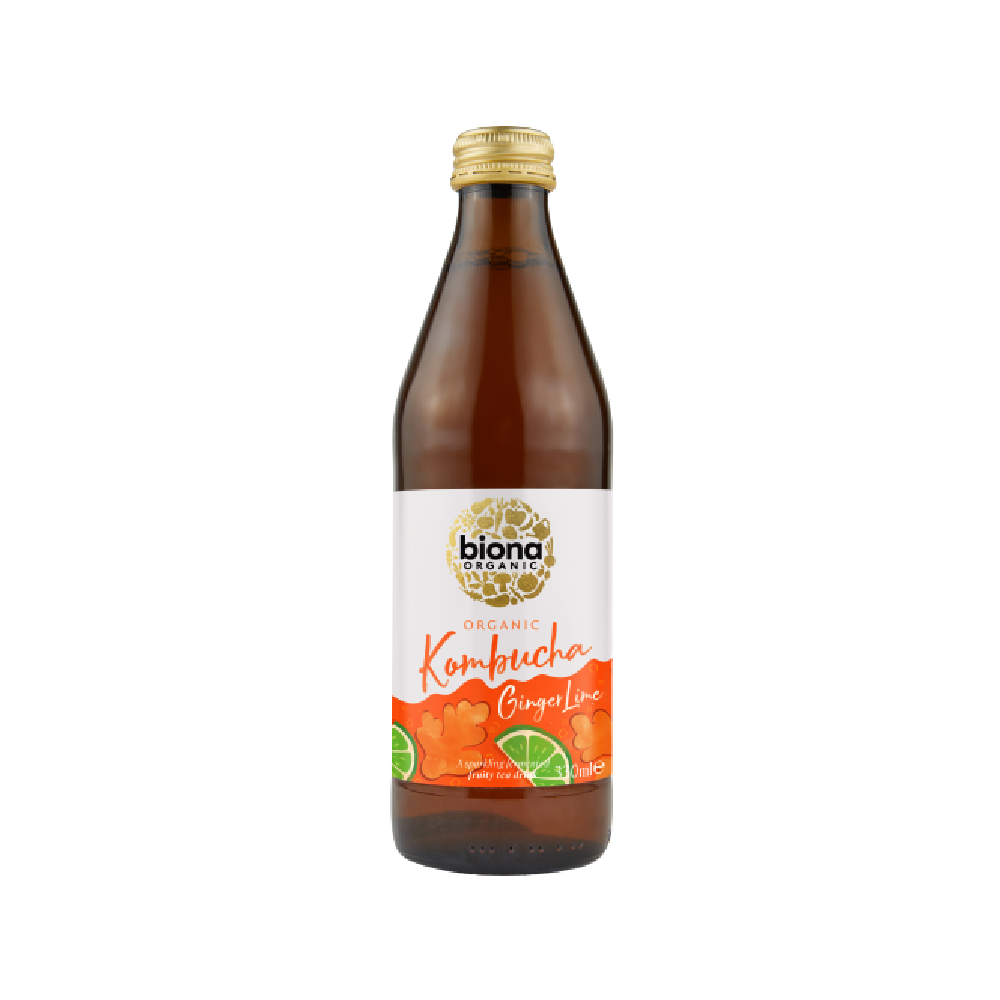 BIONA ORG Kombucha Ginger Lime 330ml (Case 6)
