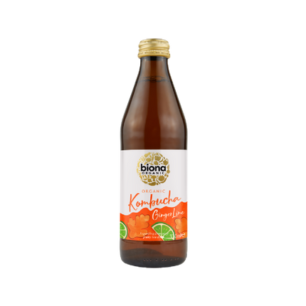 BIONA ORG Kombucha Ginger Lime 330ml (Case 6)