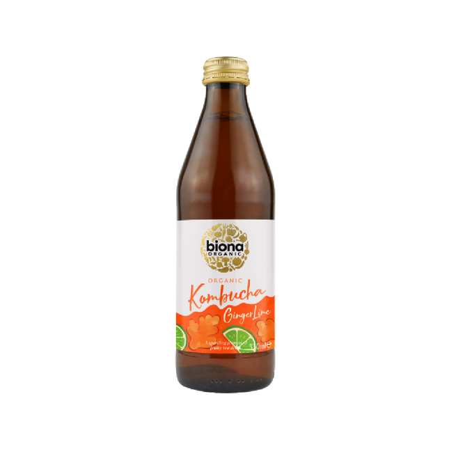 BIONA ORG Kombucha Ginger Lime 330ml (Case 6)