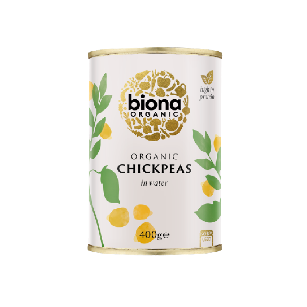 BIONA ORG Chick Peas in Water 400g (Case 6)