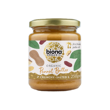 BIONA ORG Peanut Butter Crunchy - Salted 250g (Case 6)