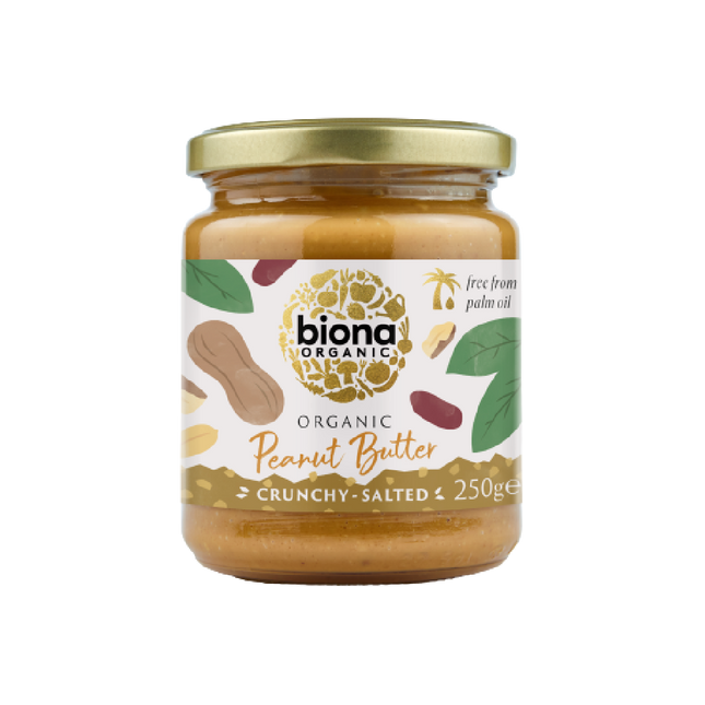 BIONA ORG Peanut Butter Crunchy - Salted 250g (Case 6)