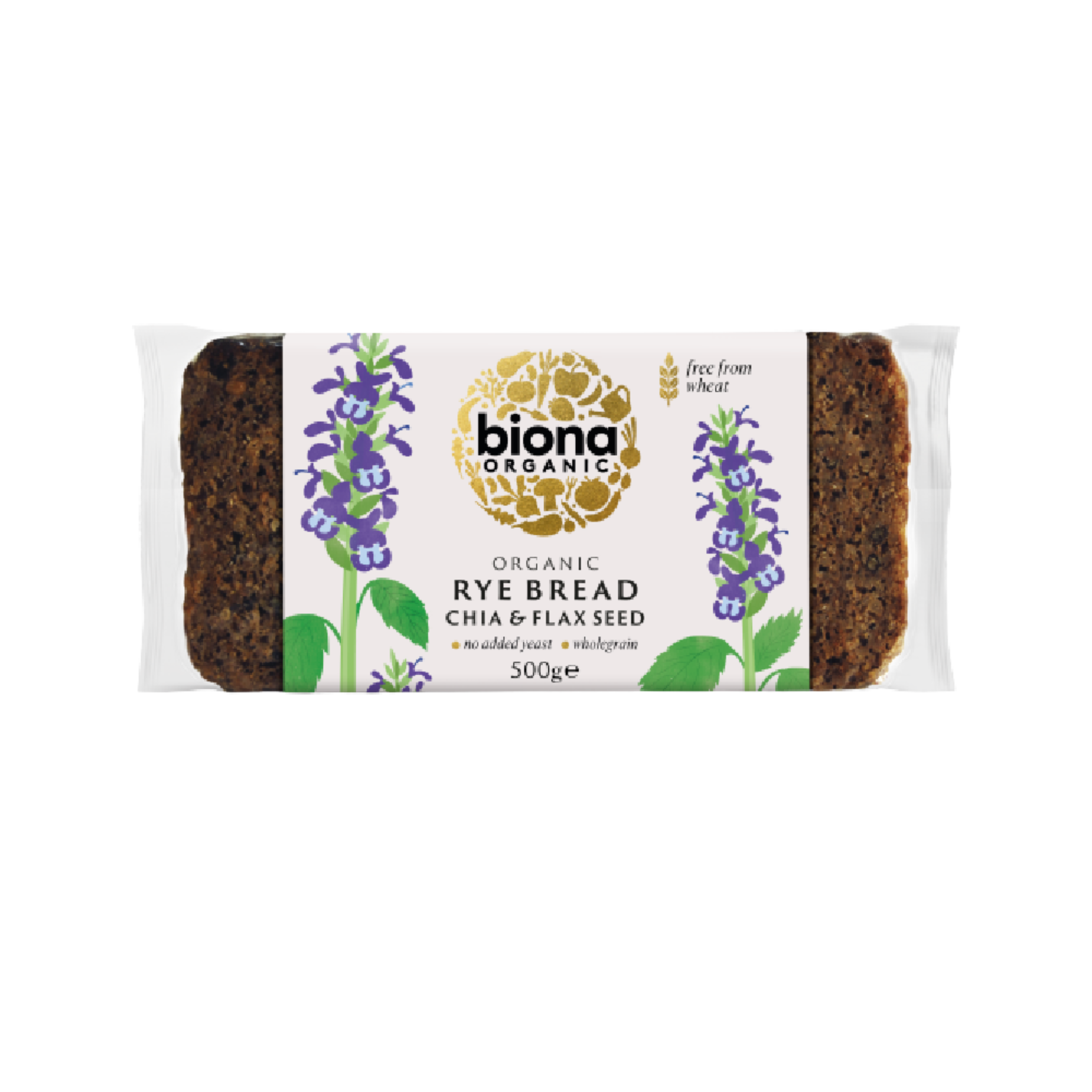 BIONA ORG Rye Bread Chia & Flax Seed 500g (Case 7)