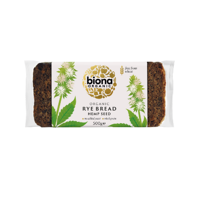 BIONA ORG Rye Bread Hemp Seed 500g (Case 7)