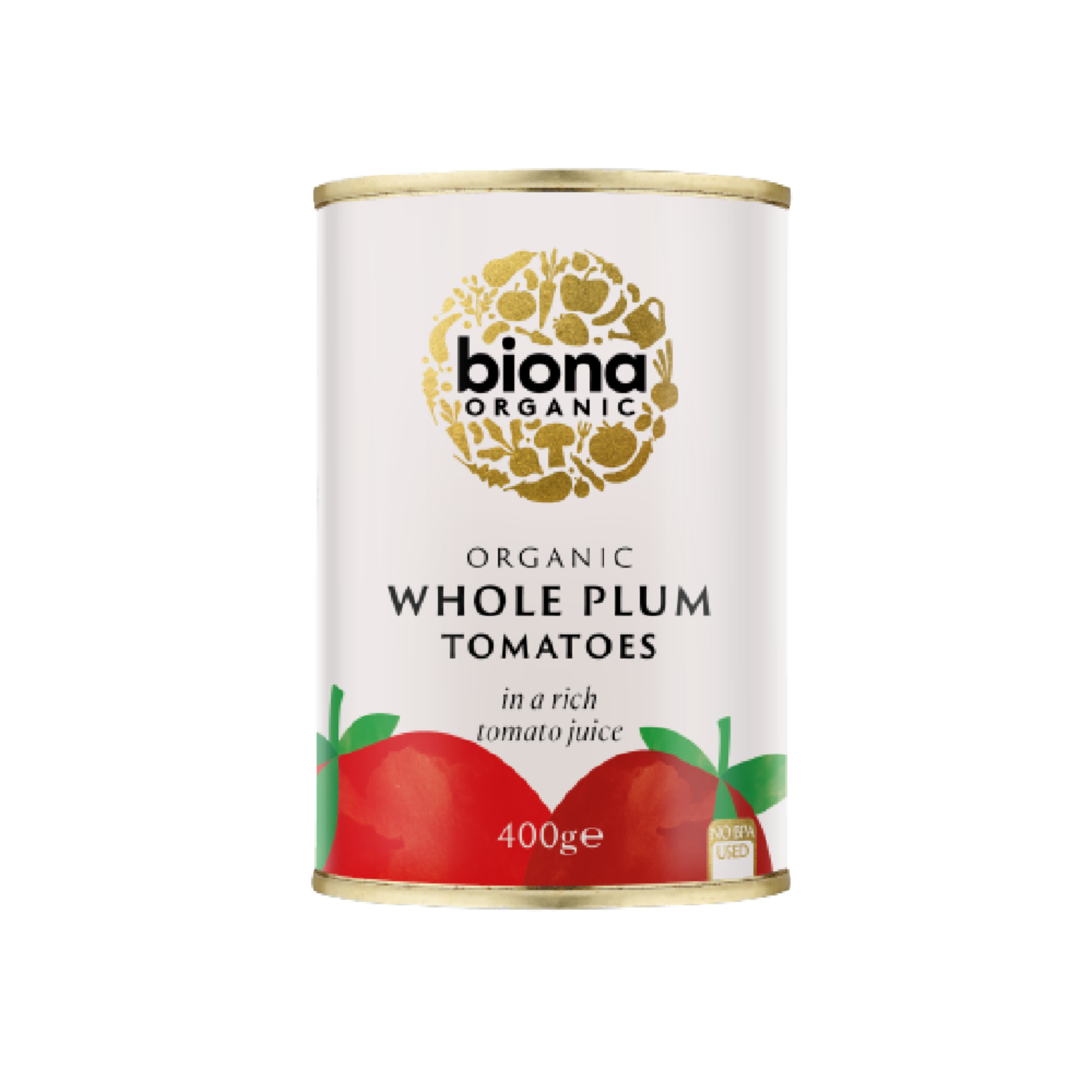 BIONA ORG Whole Peeled Tomatoes 400g (Case 12)