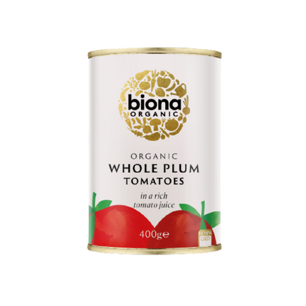 BIONA ORG Whole Peeled Tomatoes 400g (Case 12)