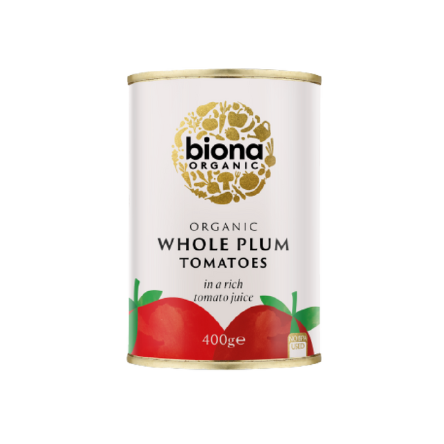 BIONA ORG Whole Peeled Tomatoes 400g (Case 12)