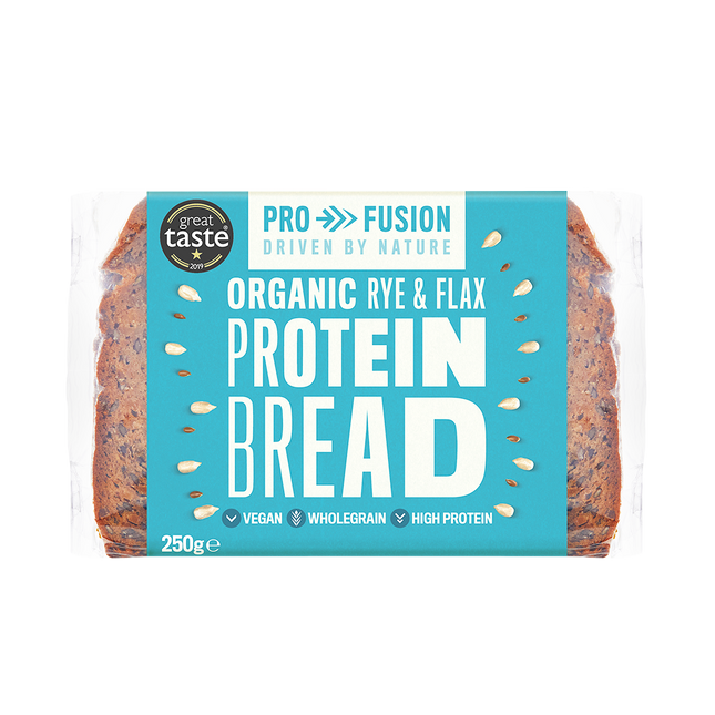 PROFUSION ORG Rye & Flax Protein Bread 250g (Case 9)