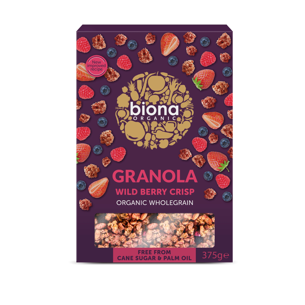 BIONA Organic Wild Berry Crispy Granola 375g - Longdan Online Supermarket