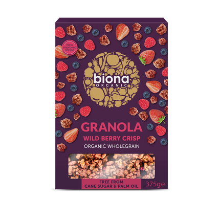 BIONA Organic Wild Berry Crispy Granola 375g - Longdan Online Supermarket